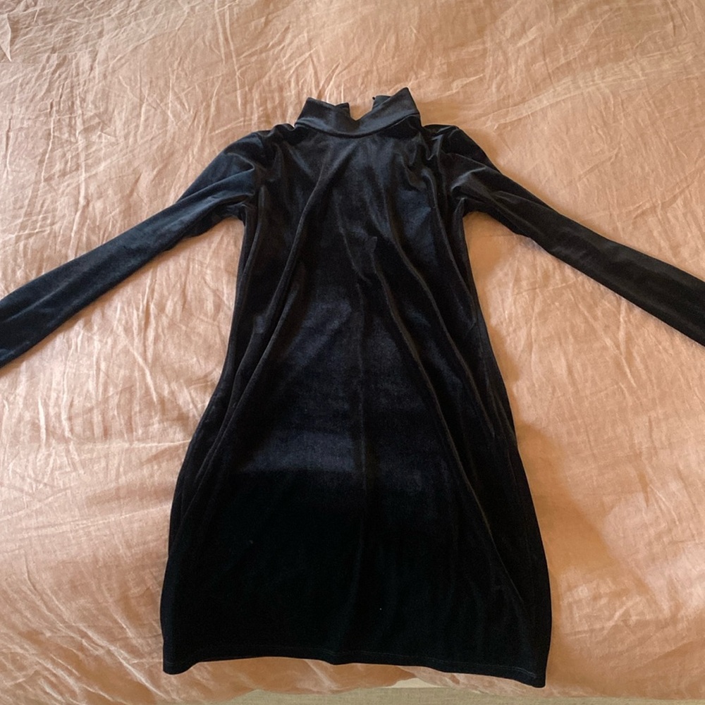 Black sexy velvet dress